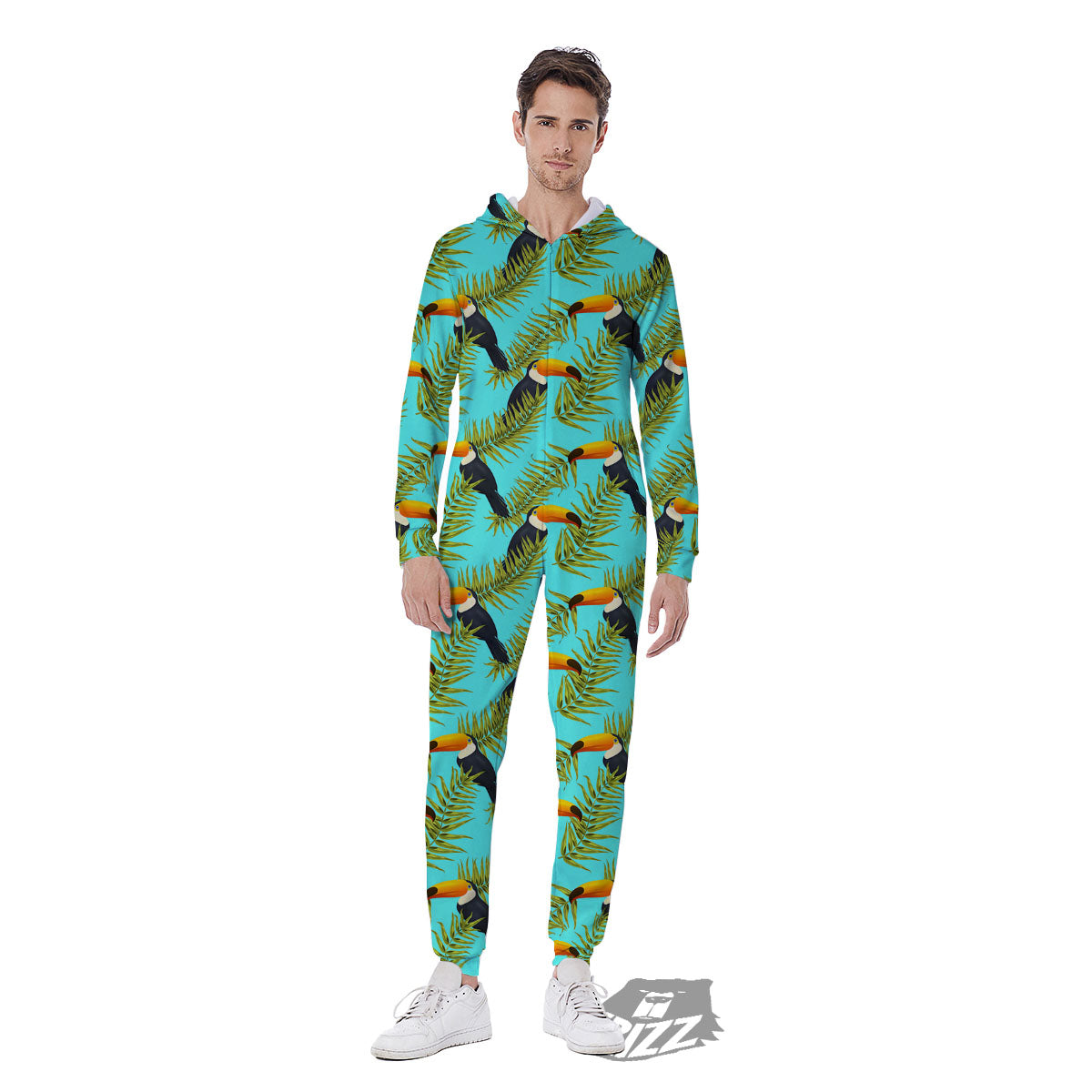 Toucan Tropical Toco Print Pattern Men's Jumpsuit-grizzshop