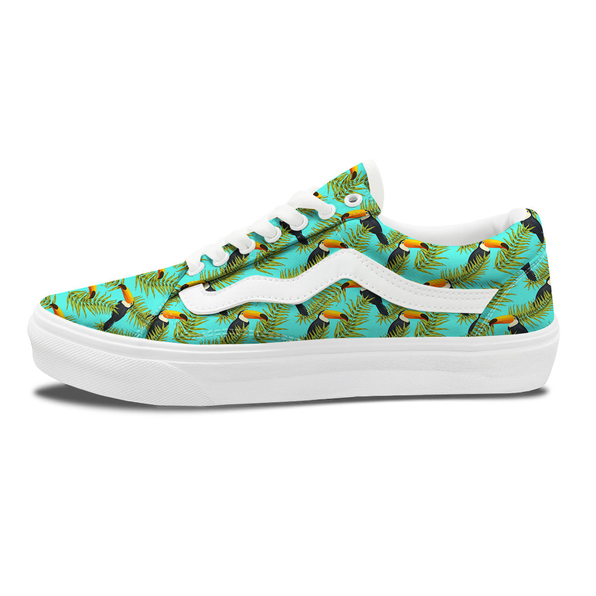 Toucan Tropical Toco Print Pattern Skate Shoes-grizzshop