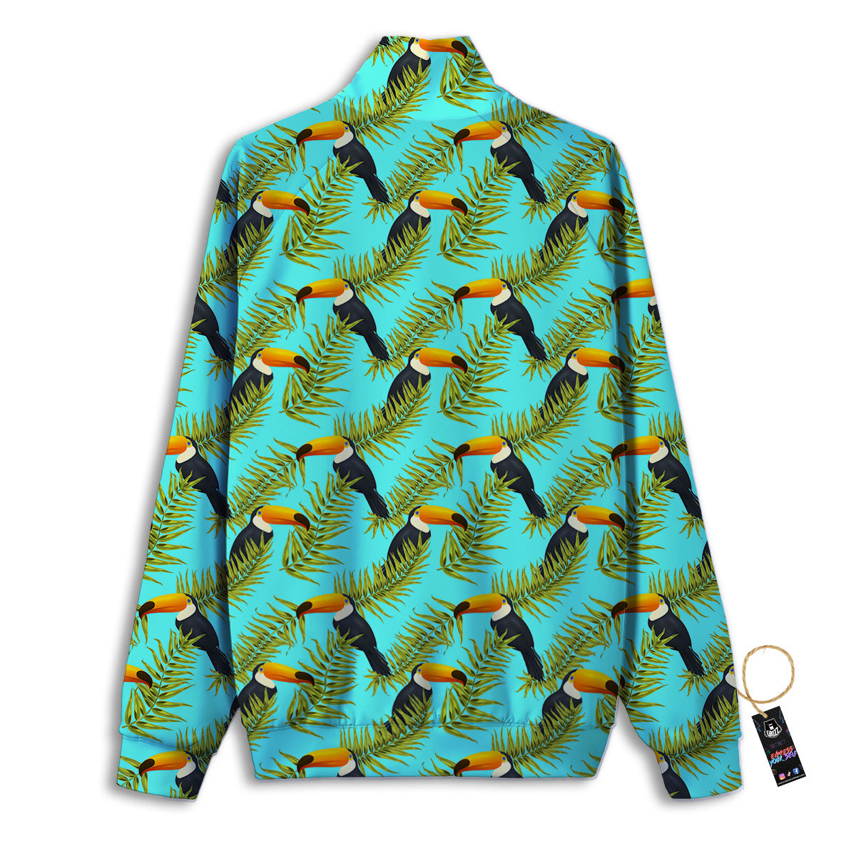 Toucan Tropical Toco Print Pattern Track Jacket-grizzshop