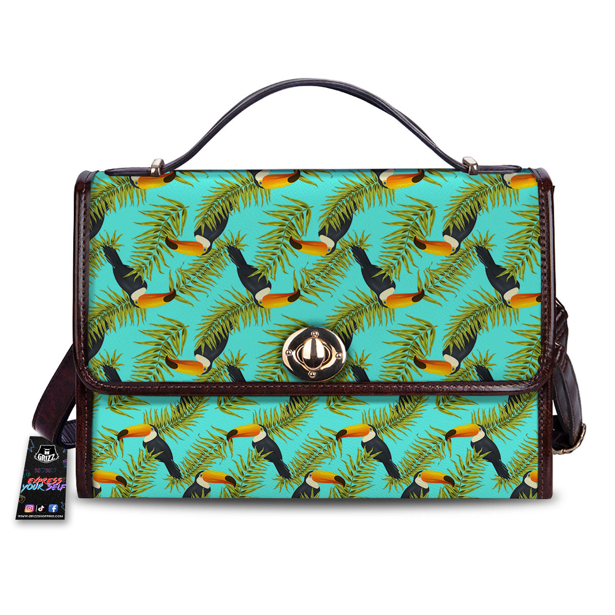 Toucan Tropical Toco Print Pattern Women's Satchel Bag-grizzshop