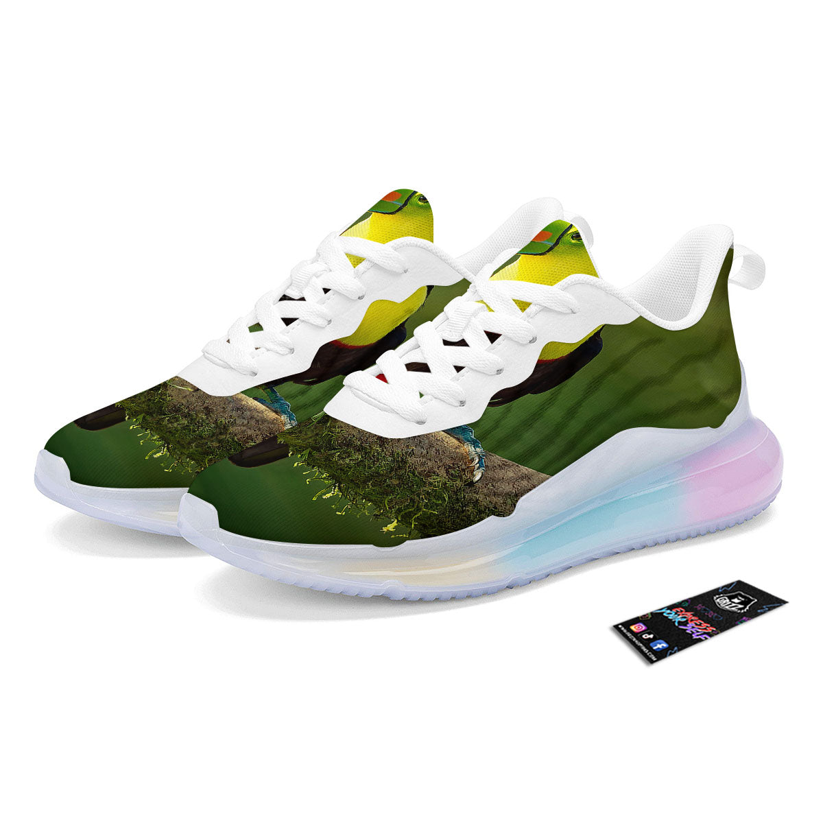 Toucan Tropical Toco Print Running Sneakers-grizzshop