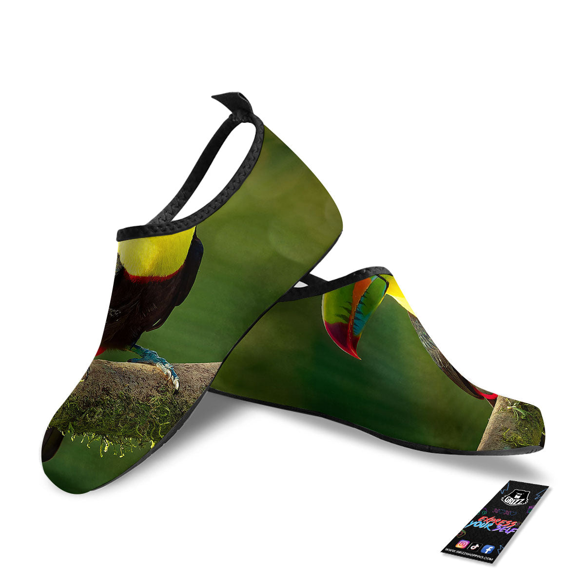 Toucan Tropical Toco Print Water Shoes-grizzshop