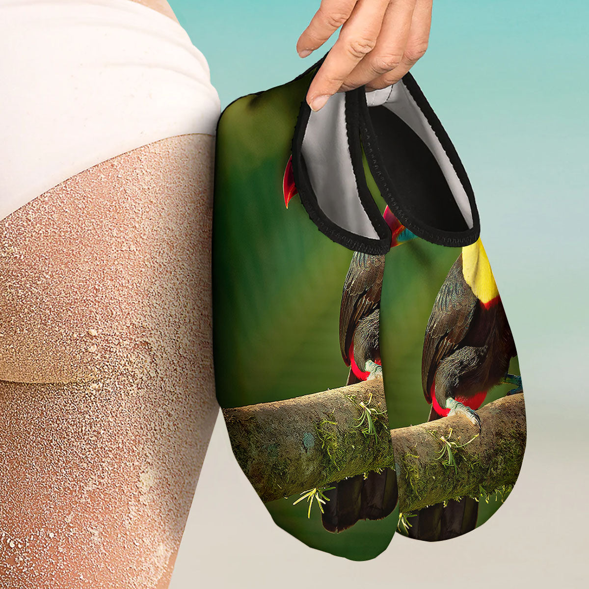 Toucan Tropical Toco Print Water Shoes-grizzshop