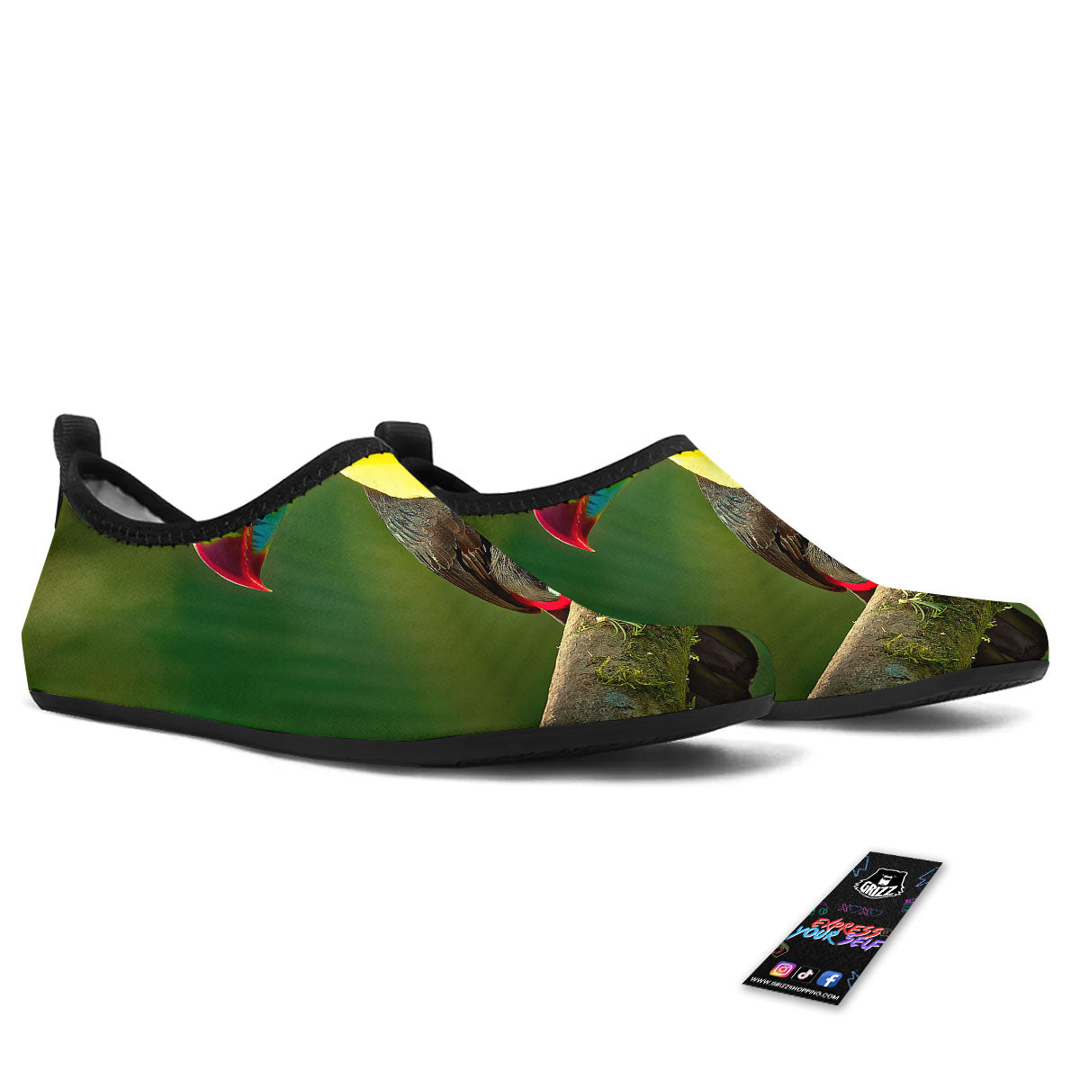 Toucan Tropical Toco Print Water Shoes-grizzshop