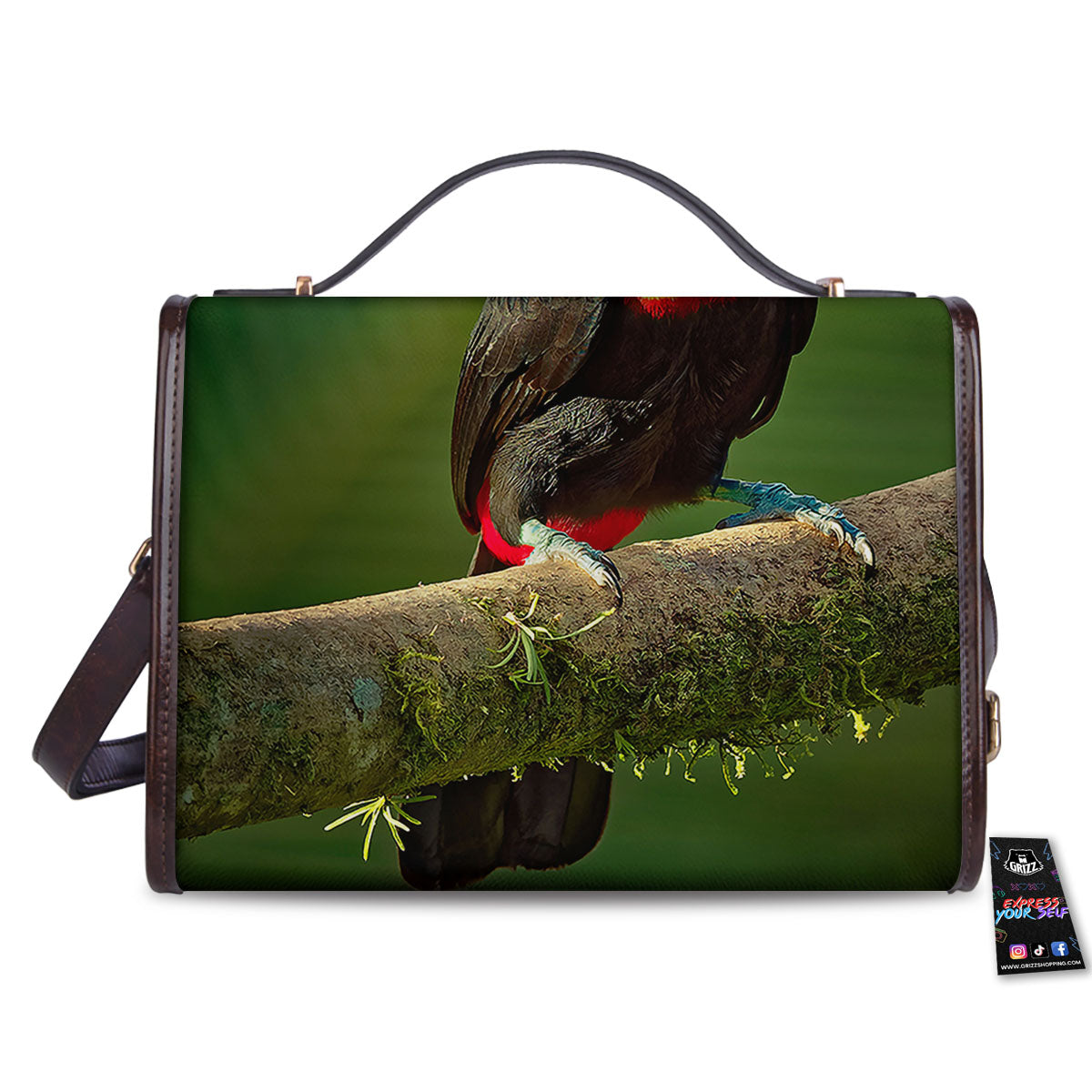 Toucan Tropical Toco Print Women's Satchel Bag-grizzshop