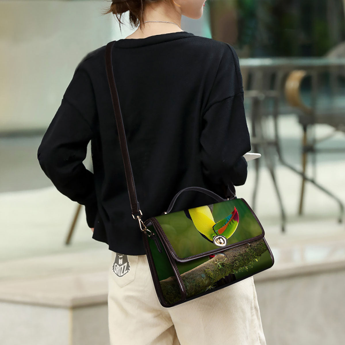 Toucan Tropical Toco Print Women's Satchel Bag-grizzshop