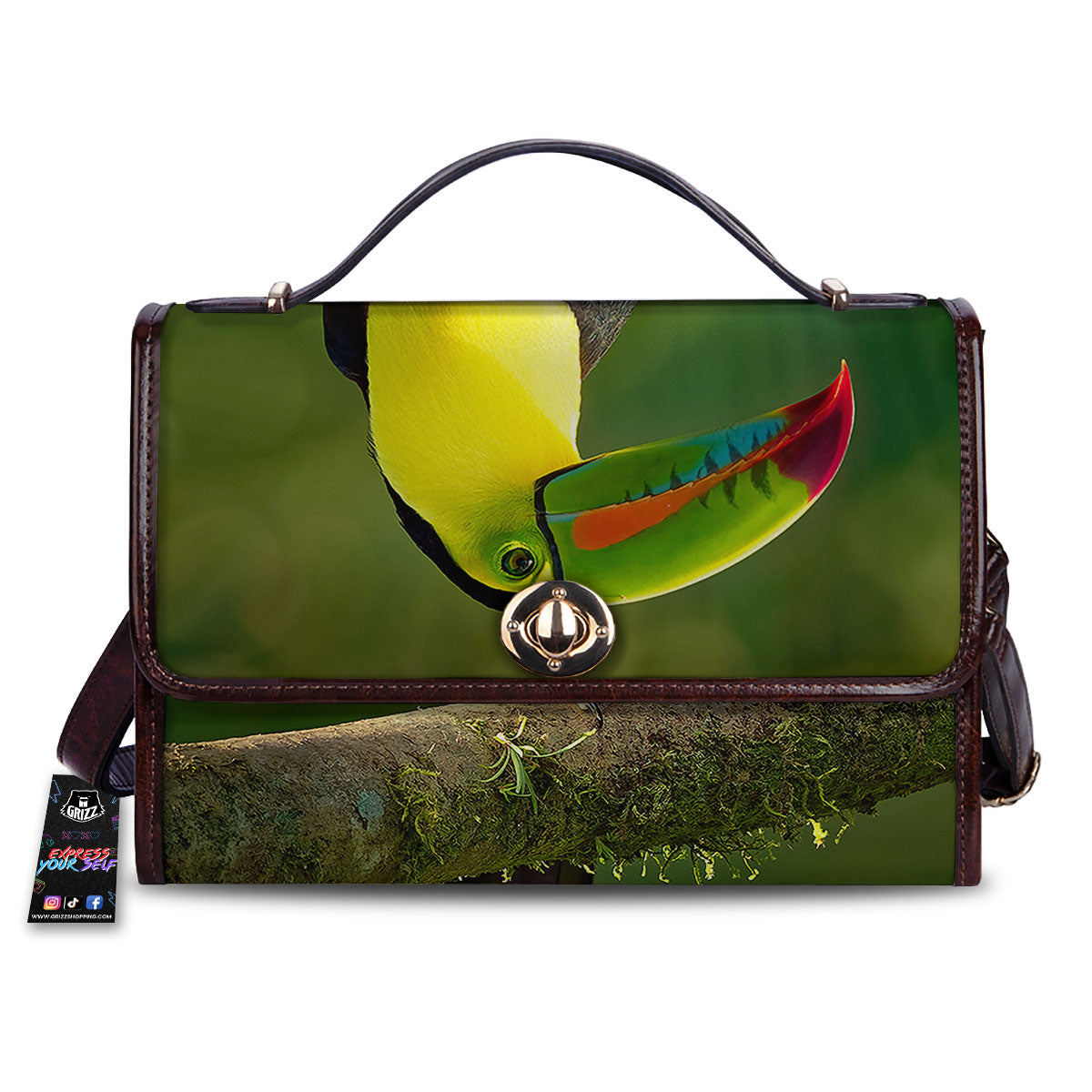 Toucan Tropical Toco Print Women's Satchel Bag-grizzshop