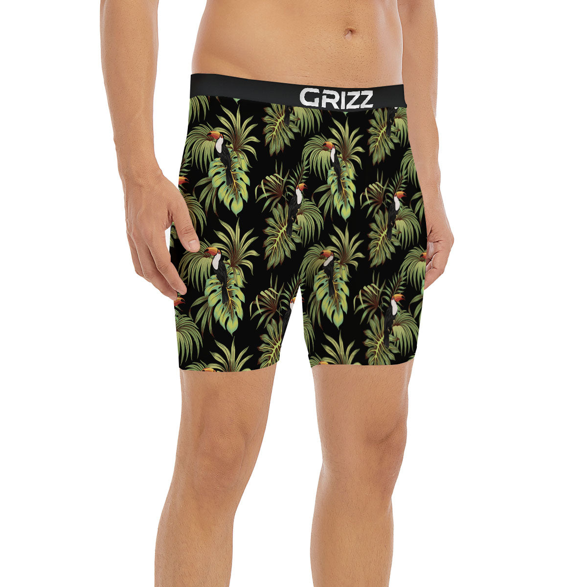 Toucan Vintage Print Pattern Boxer Briefs-grizzshop