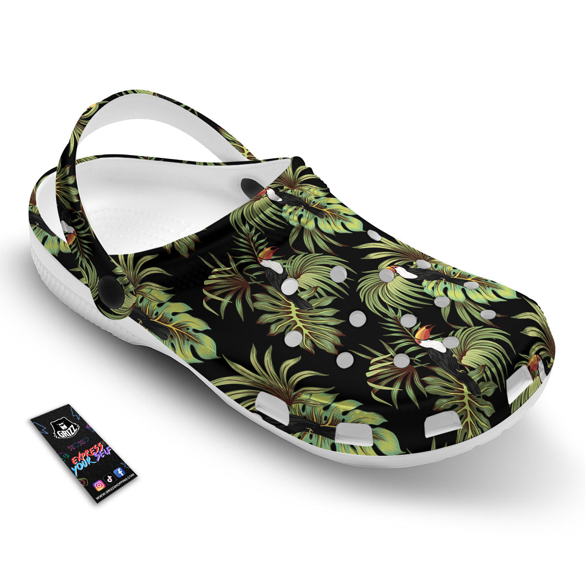 Toucan Vintage Print Pattern Clog-grizzshop