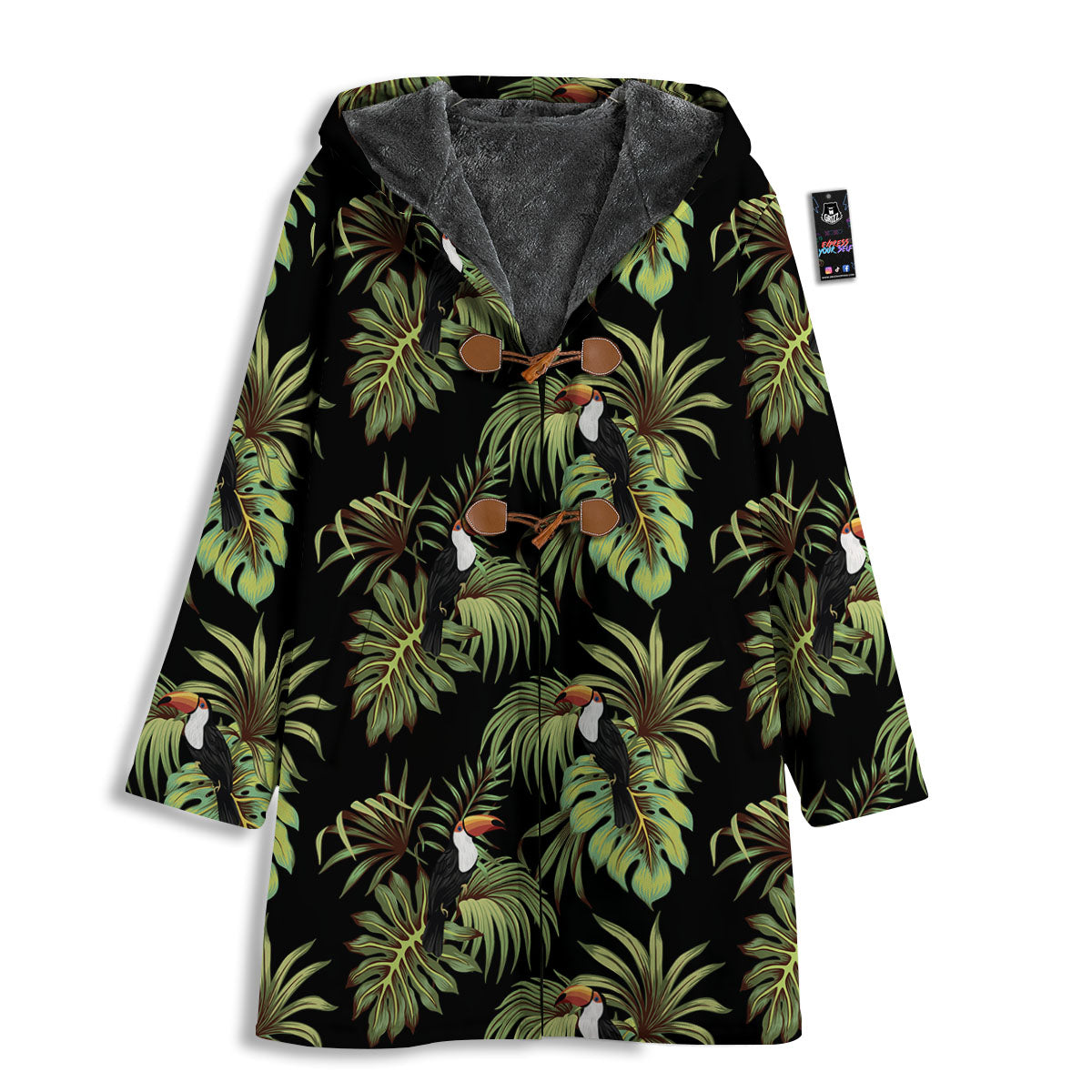 Toucan Vintage Print Pattern Men's Windbreaker Jacket-grizzshop