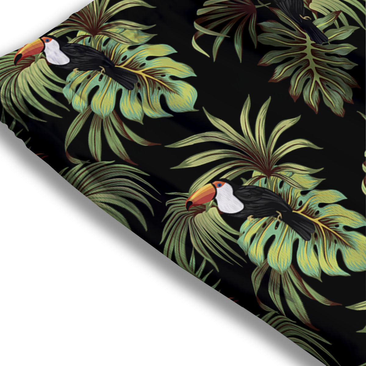 Toucan Vintage Print Pattern Mesh Shorts