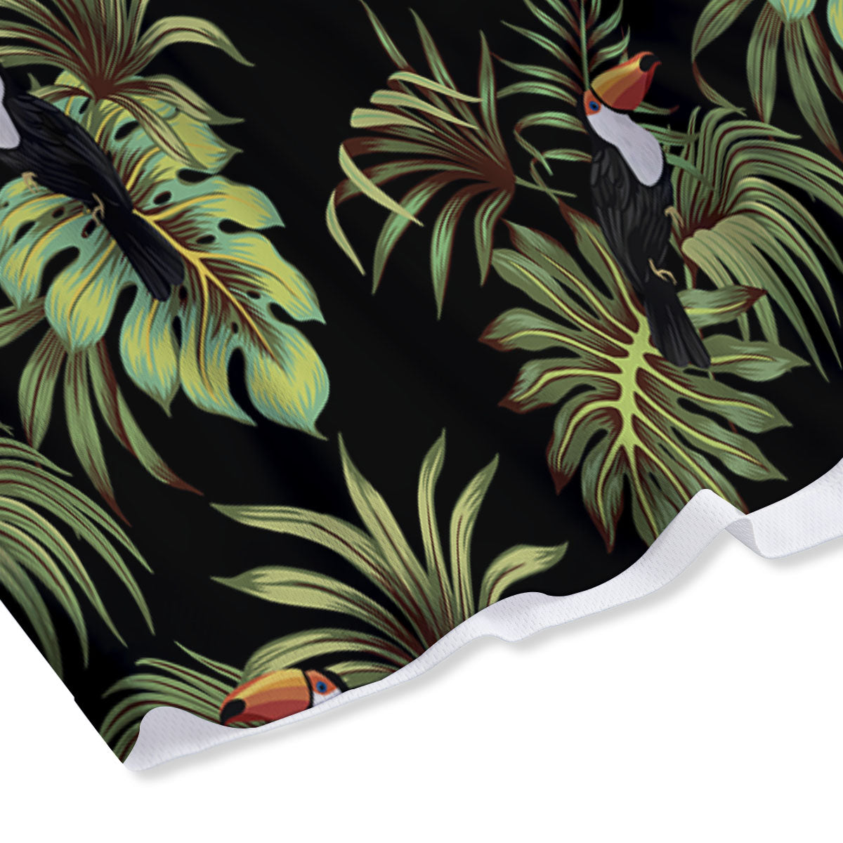 Toucan Vintage Print Pattern Mesh Shorts