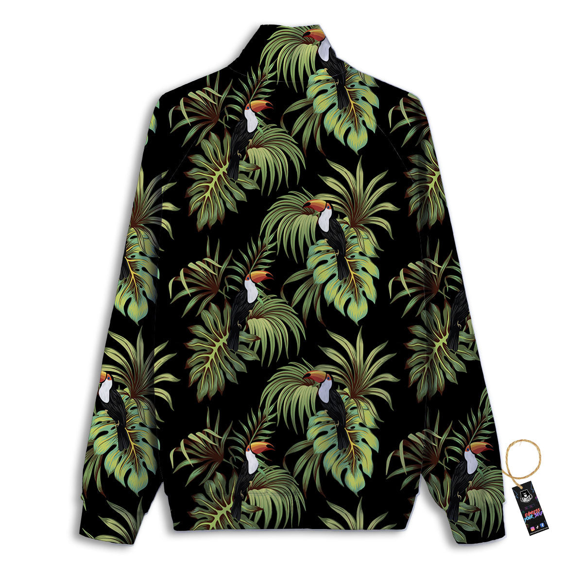 Toucan Vintage Print Pattern Track Jacket-grizzshop