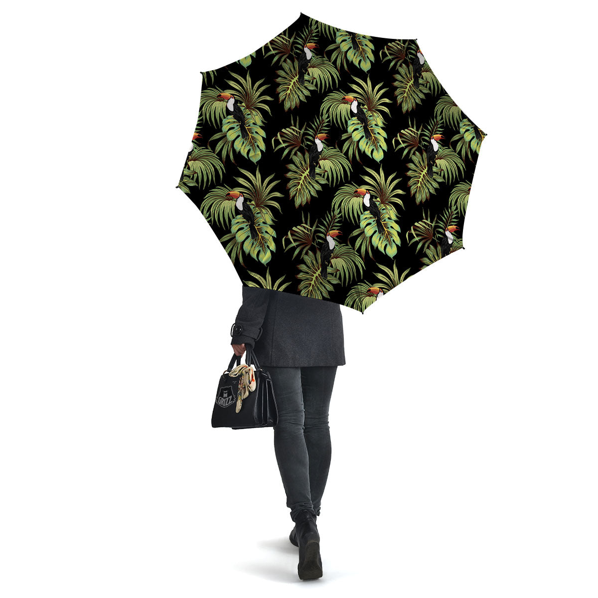 Toucan Vintage Print Pattern Umbrella-grizzshop