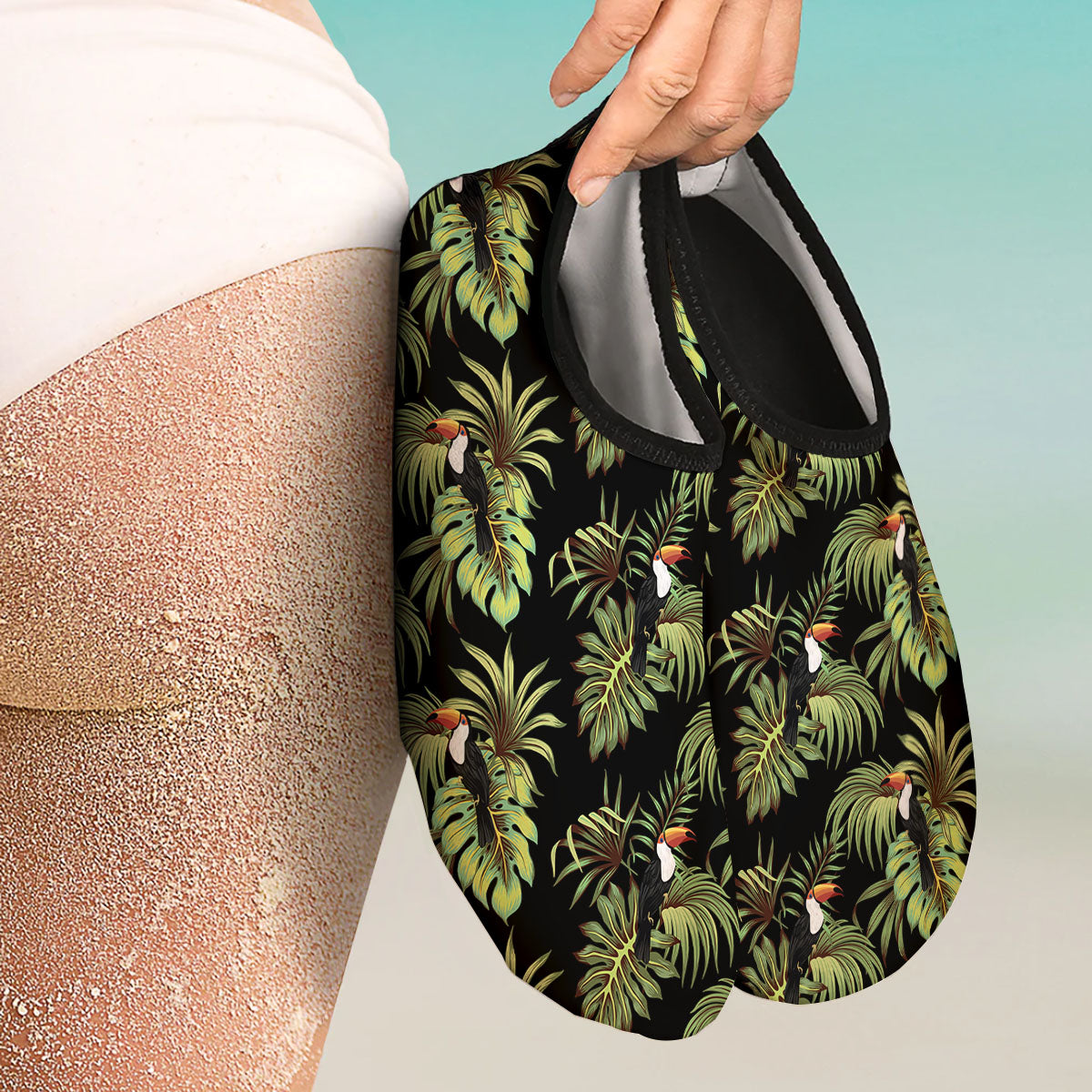 Toucan Vintage Print Pattern Water Shoes-grizzshop