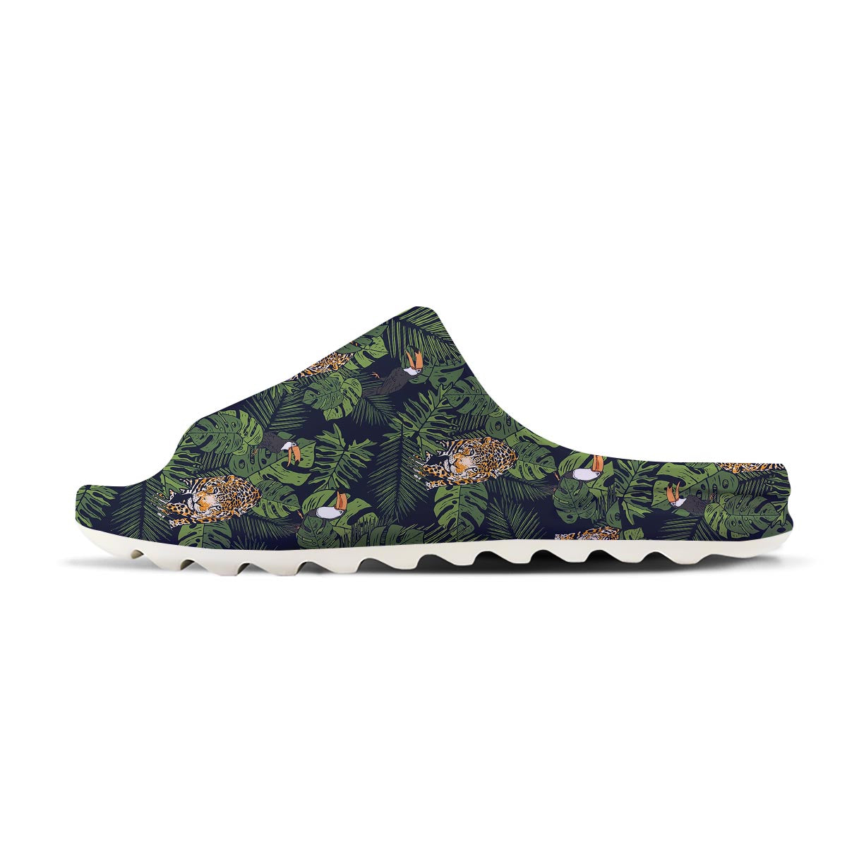 Toucan And Tiger Print Pattern Sandals-grizzshop