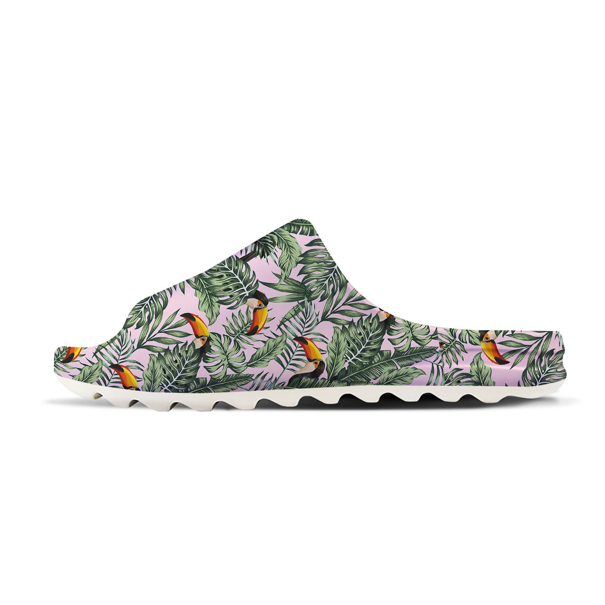 Toucan And Tropical Palm Leaf Print Sandals-grizzshop