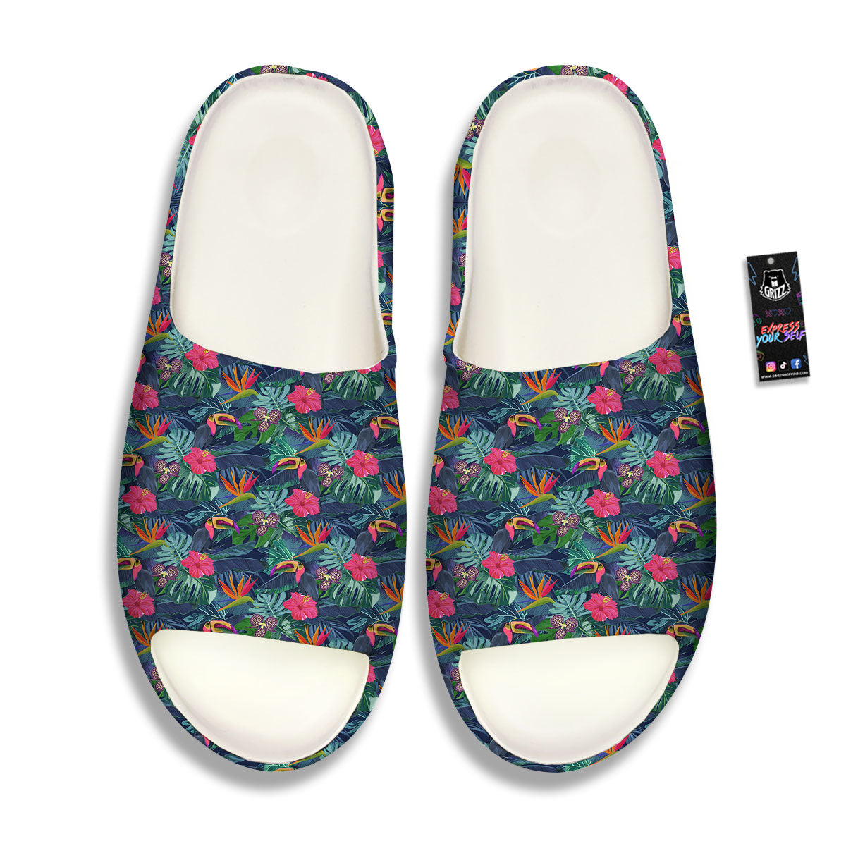 Toucan Exotic Tropical Print Pattern Sandals-grizzshop