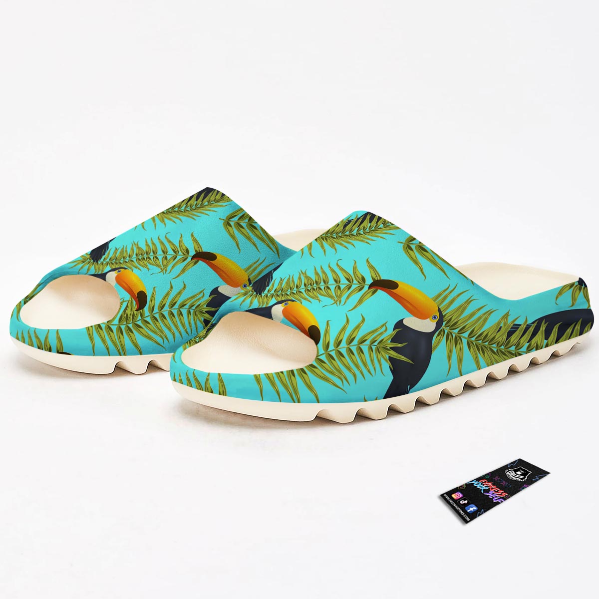 Toucan Toco Print Pattern Sandals-grizzshop