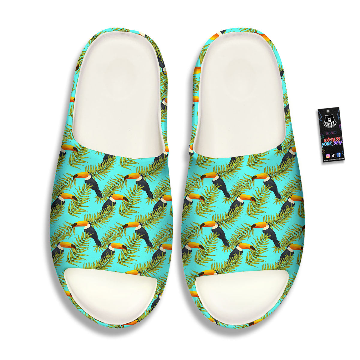 Toucan Tropical Toco Print Pattern Sandals-grizzshop