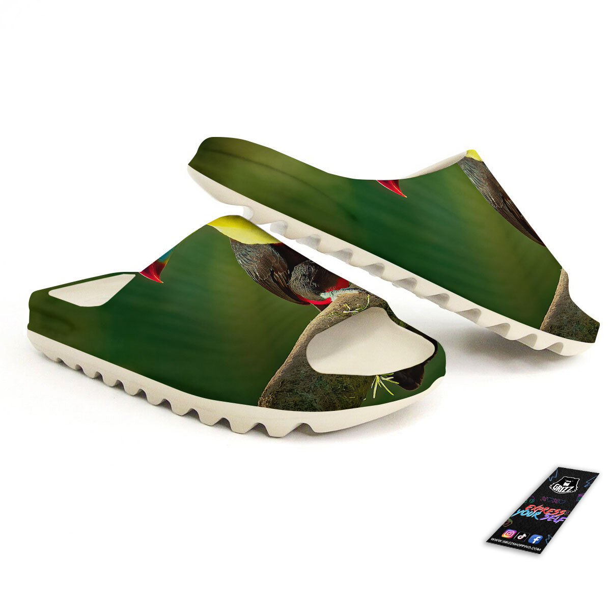 Toucan Tropical Toco Print Sandals-grizzshop