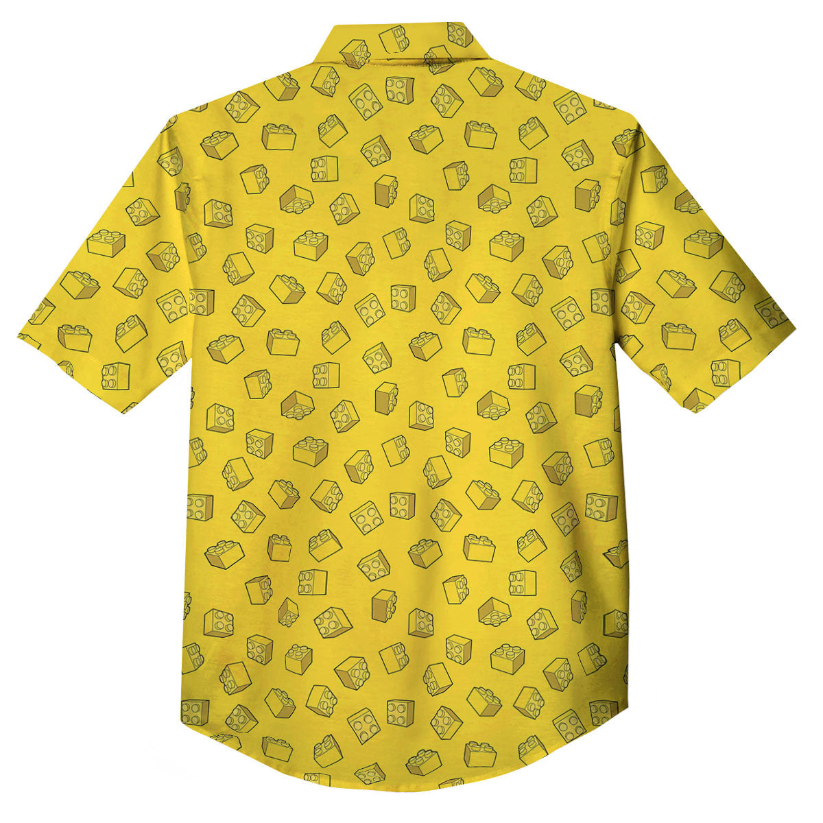 Toy Building Blocks Print Pattern Button Up Shirt-grizzshop