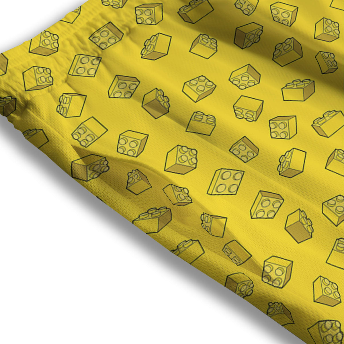 Toy Building Blocks Print Pattern Mesh Shorts-grizzshop