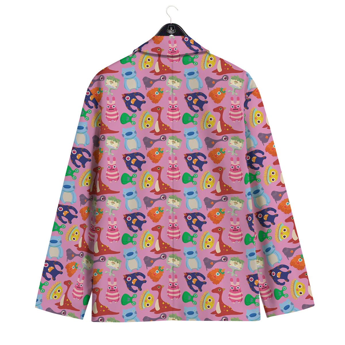 Toy Monster Cute Pink Print Pattern Men's Sport Coat-grizzshop