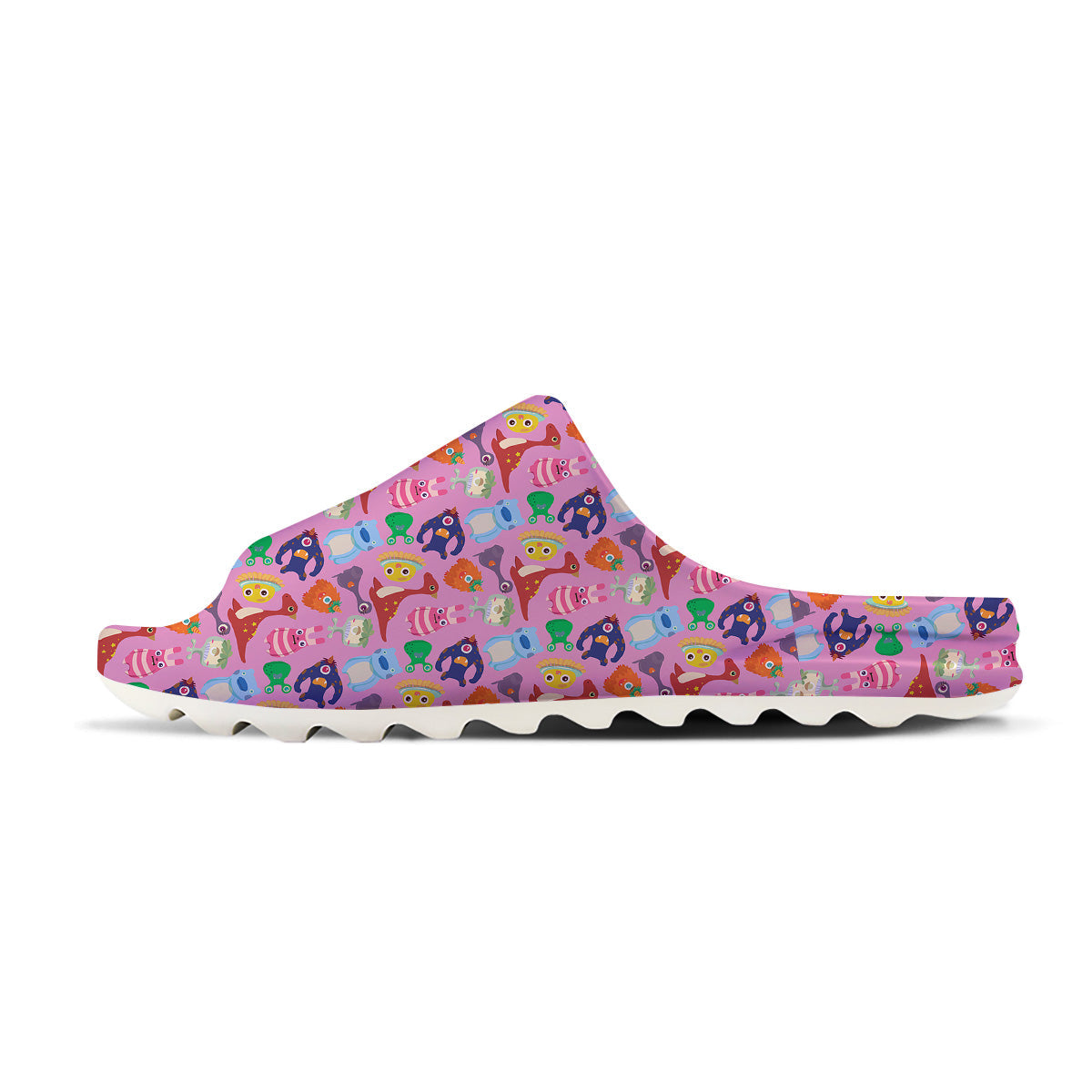 Toy Monster Cute Pink Print Pattern Sandals-grizzshop