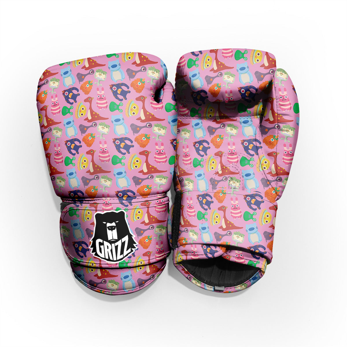 Toy Monster Cute Pink Print Pattern Pro Boxing Glove