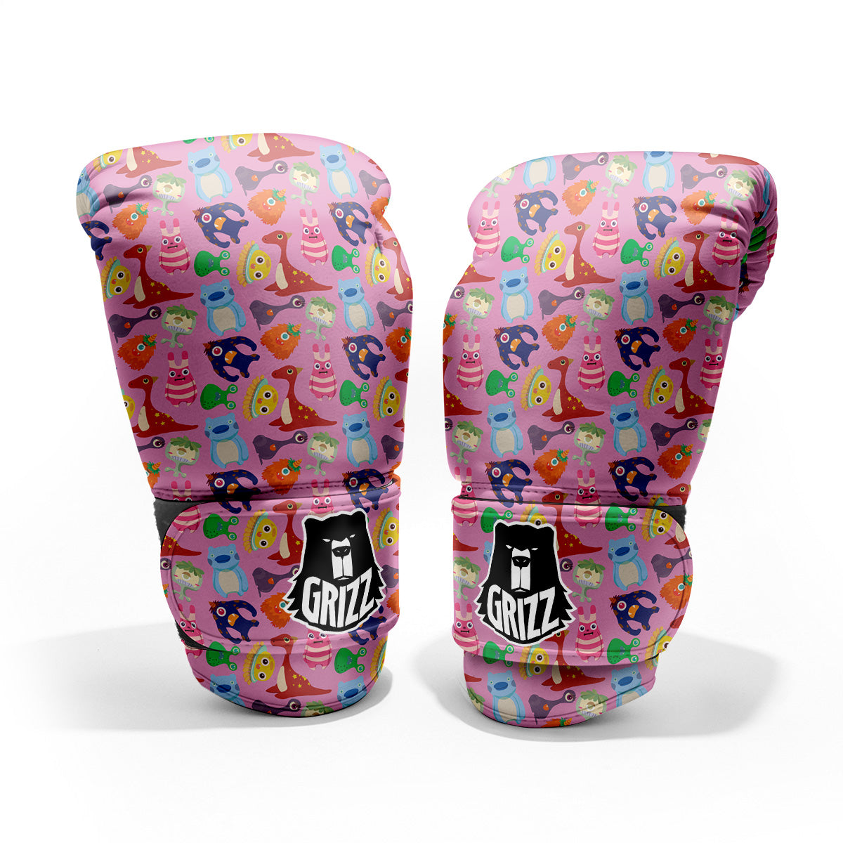 Toy Monster Cute Pink Print Pattern Pro Boxing Glove