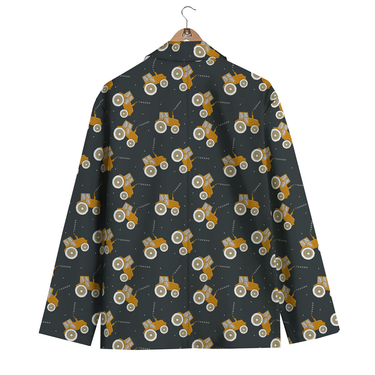 Tractor Hand Drawing Print Pattern Men's Blazer-grizzshop