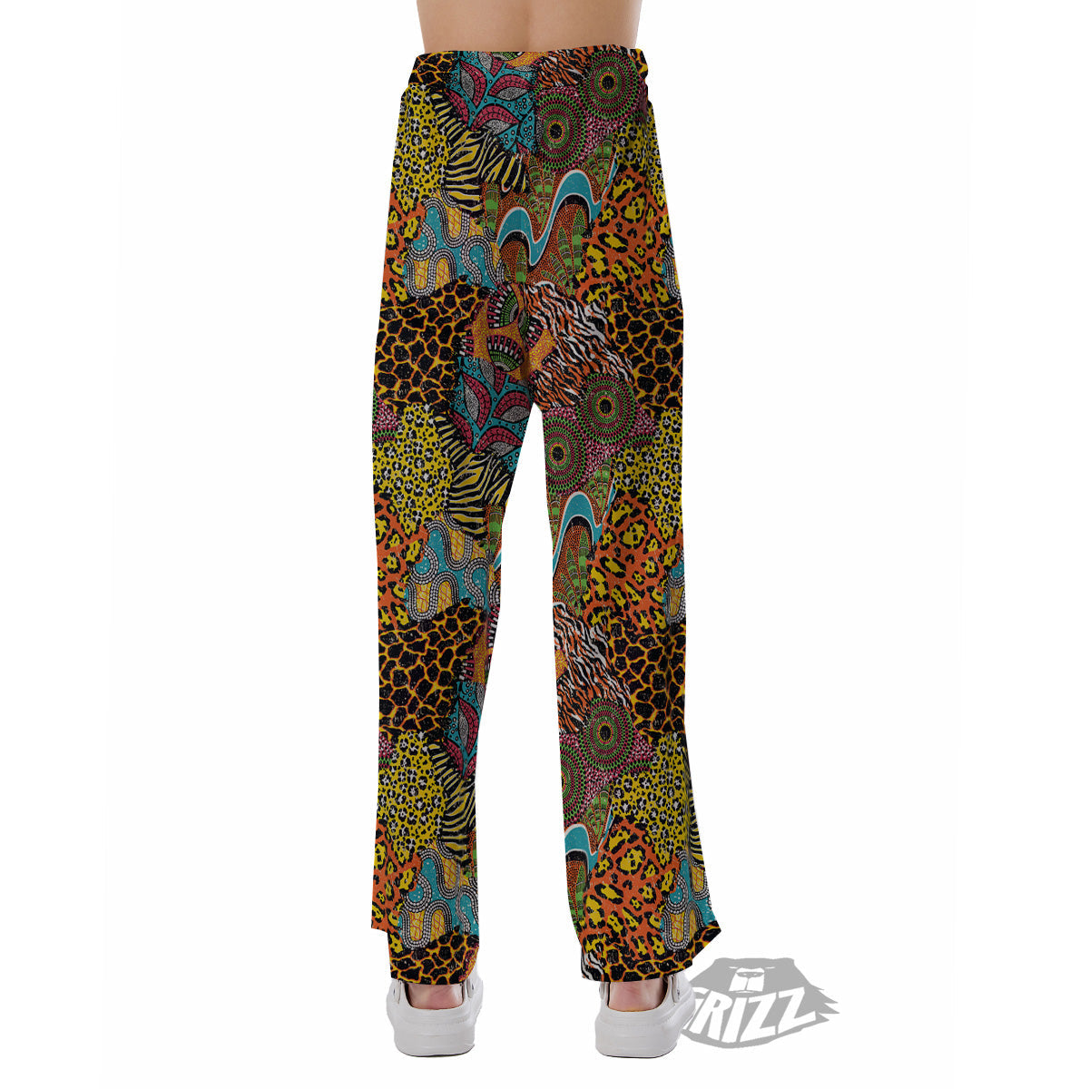 Traditional African And Wild Animal Skins Print Pattern Pajama Pants-grizzshop