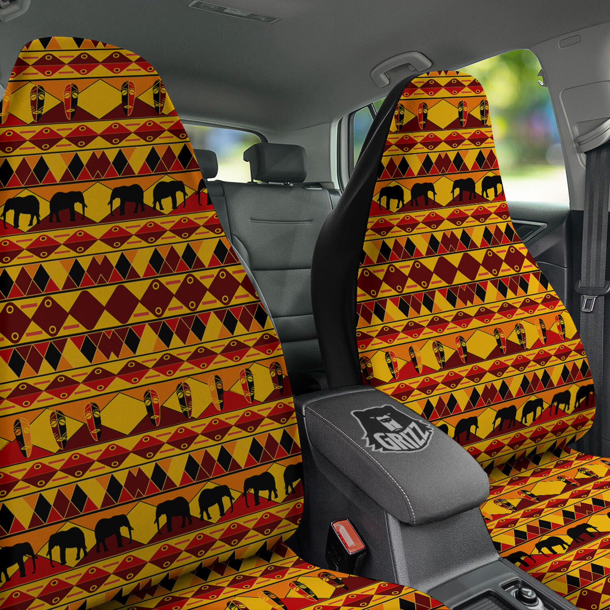 Traditional African Ethnic Print Pattern Car Seat Covers-grizzshop