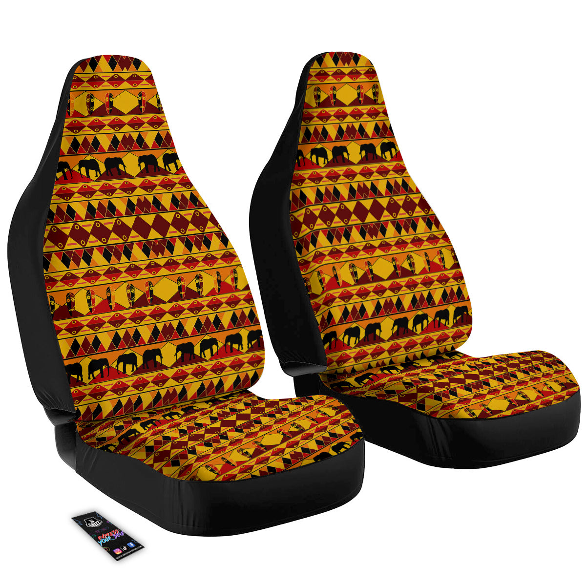 Traditional African Ethnic Print Pattern Car Seat Covers-grizzshop