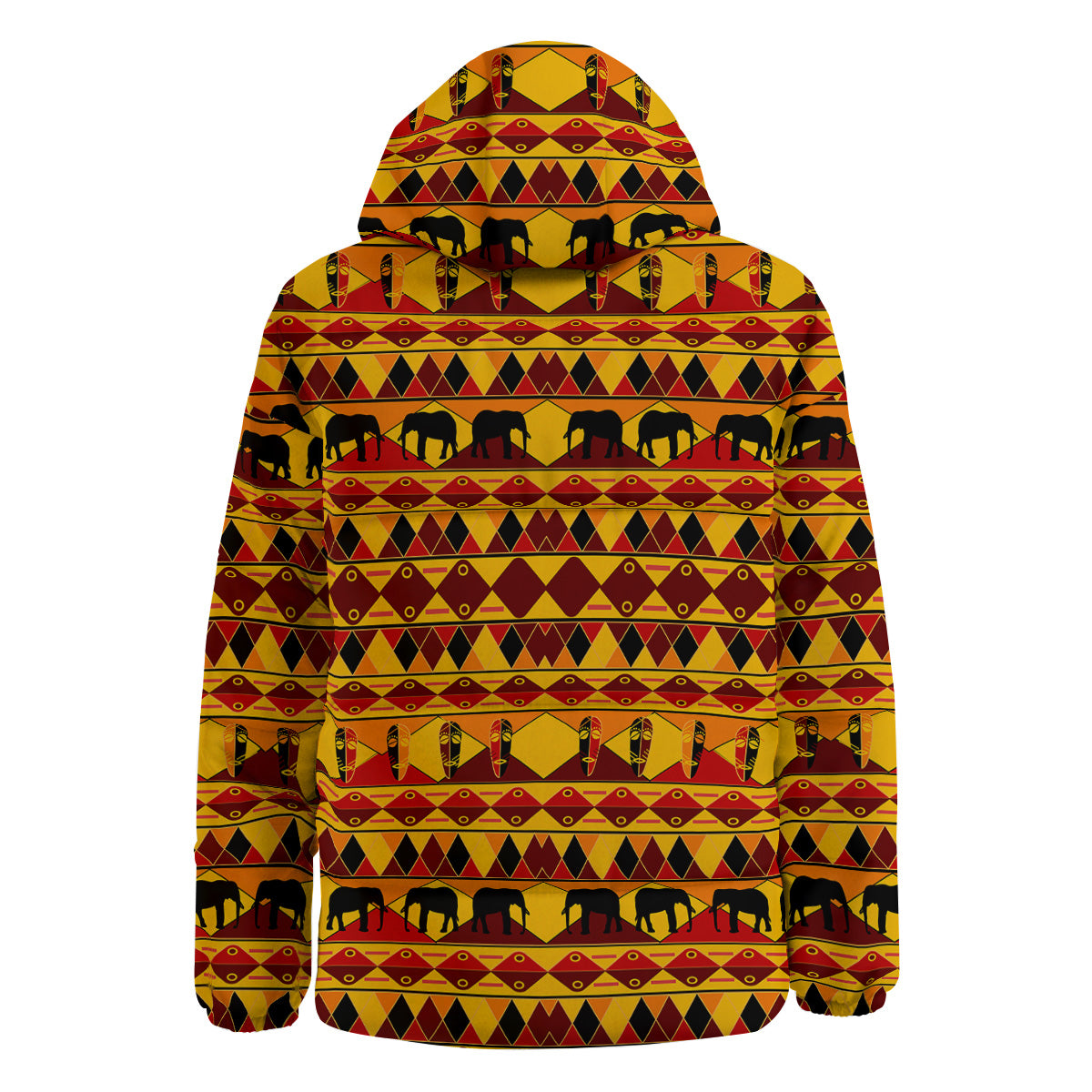 Traditional African Ethnic Print Pattern Down Jacket-grizzshop