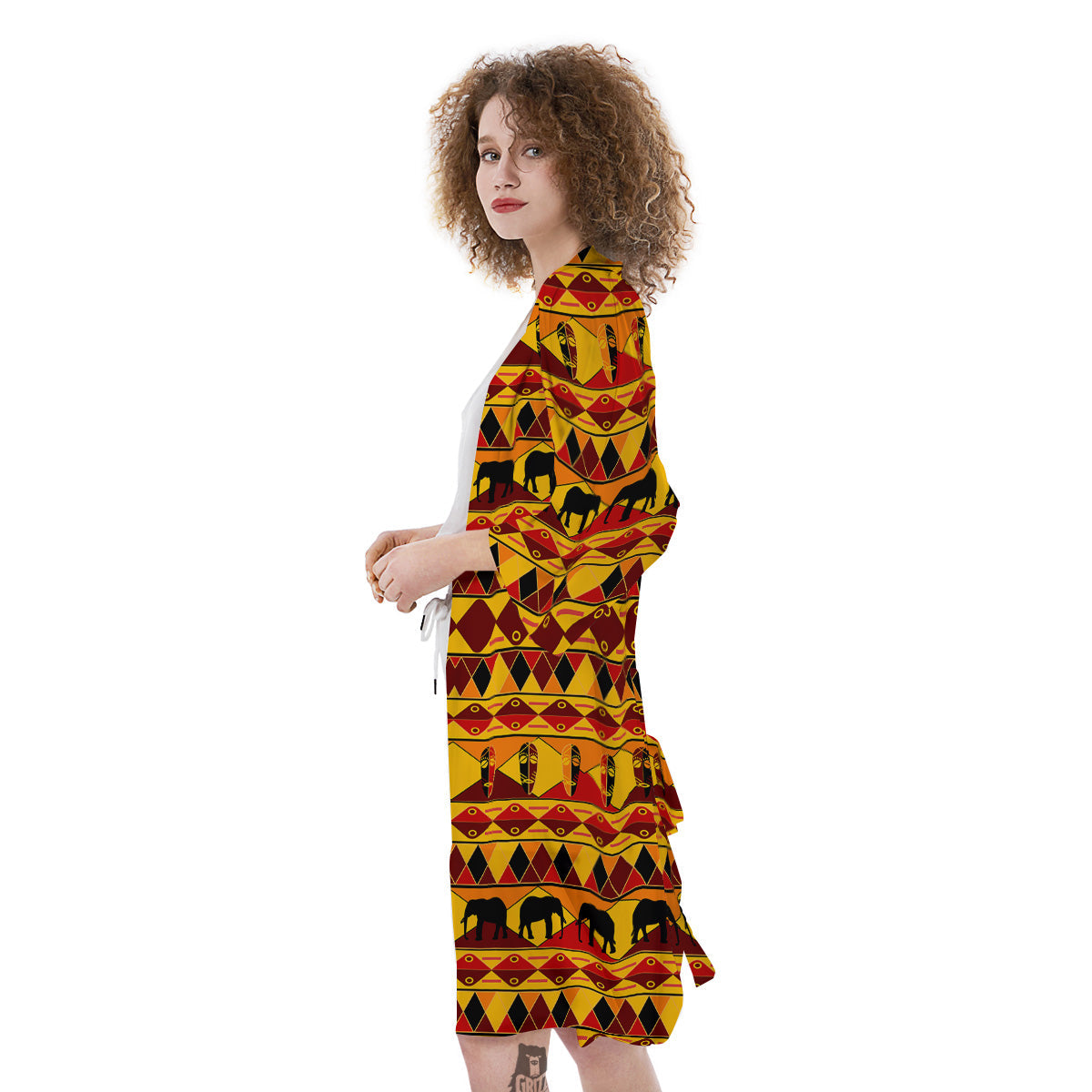 Traditional African Ethnic Print Pattern Kimono-grizzshop