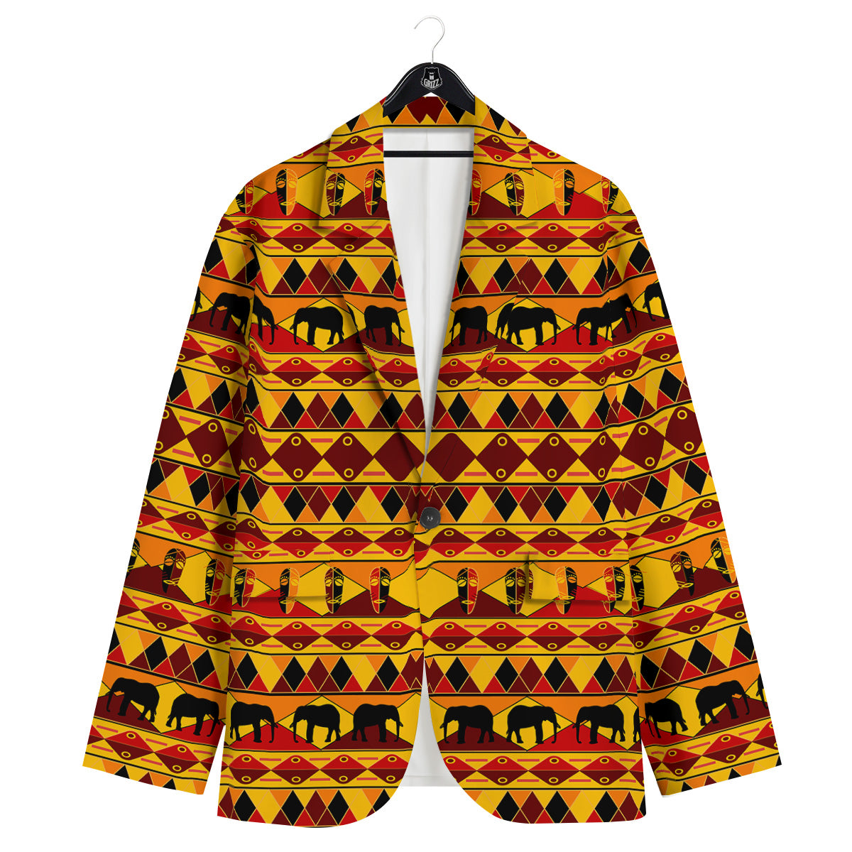 Traditional African Ethnic Print Pattern Men's Sport Coat-grizzshop