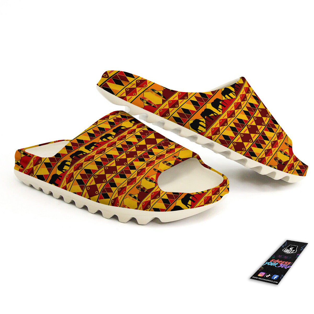 Traditional African Ethnic Print Pattern Sandals-grizzshop