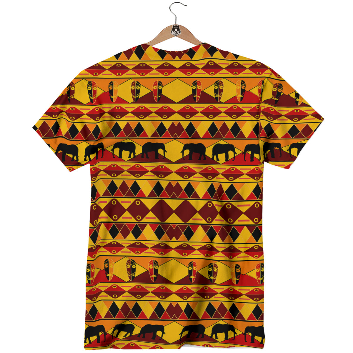 Traditional African Ethnic Print Pattern T-Shirt-grizzshop
