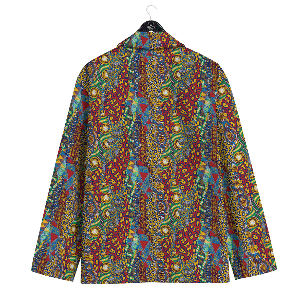 Traditional African Patchwork Animal Skins Print Pattern Men's Sport Coat-grizzshop