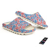 Traditional Khokhloma Red And Blue Print Pattern Sandals-grizzshop