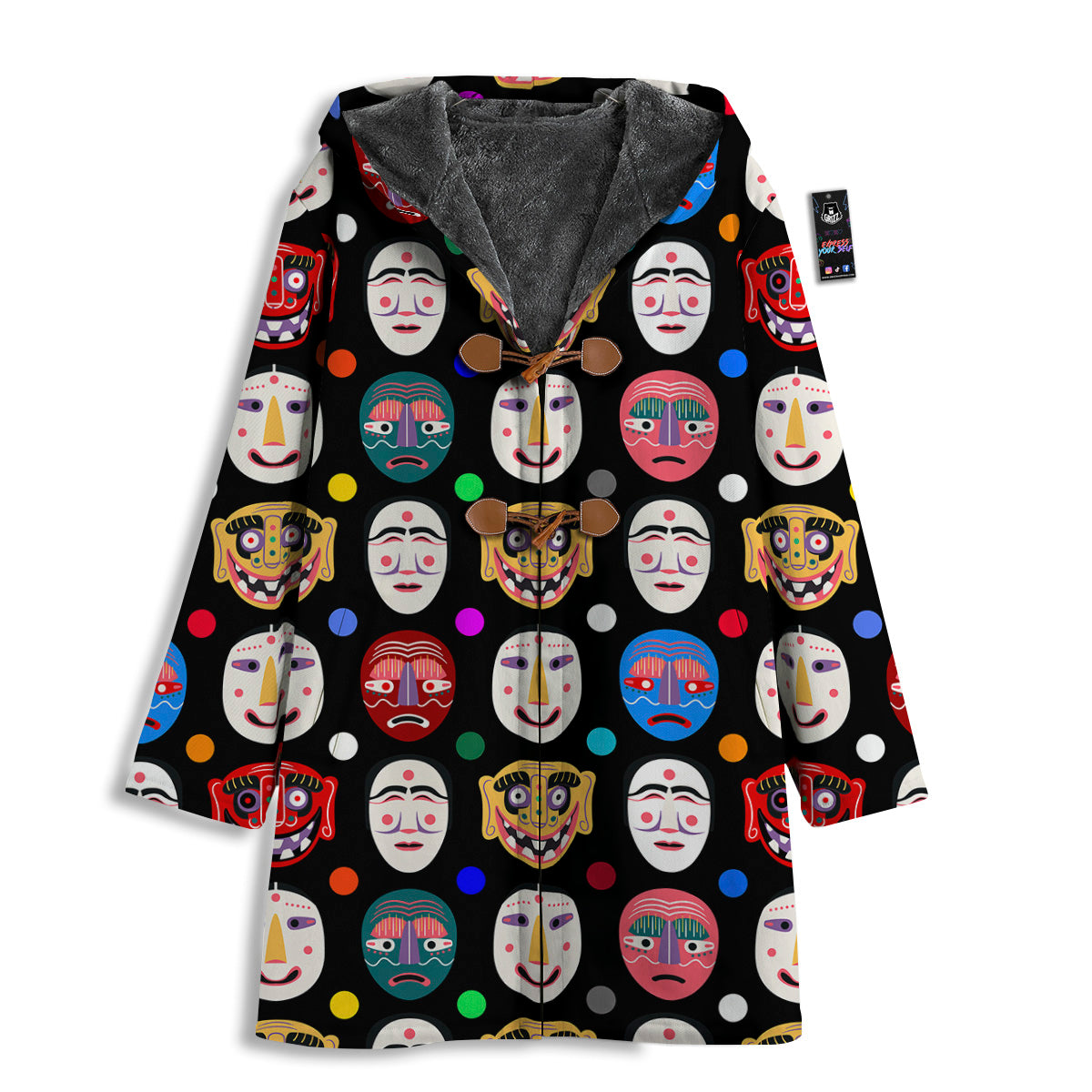 Traditional Korean Masks Print Pattern Men's Windbreaker Jacket-grizzshop