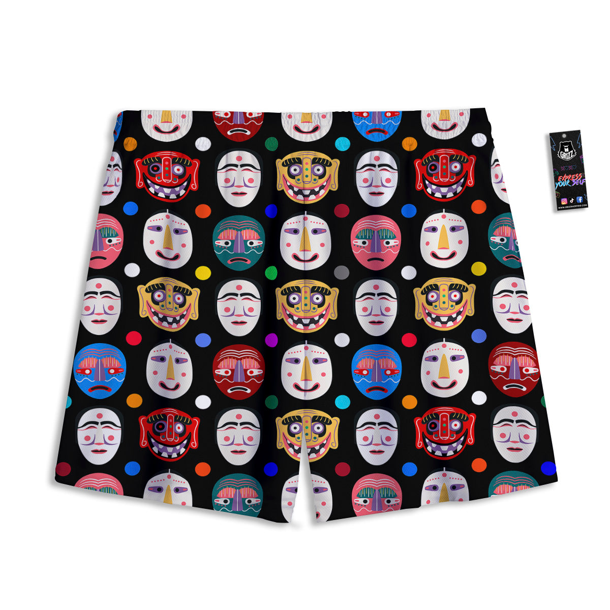 USA Star Fourth of July Print Pattern Mesh Shorts
