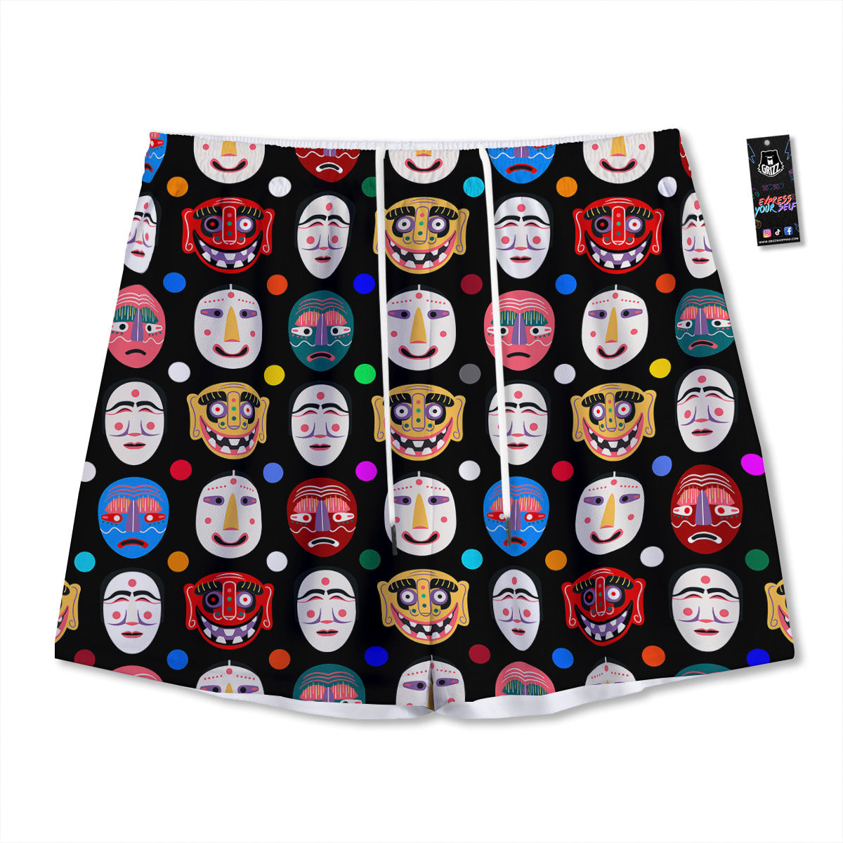USA Star Fourth of July Print Pattern Mesh Shorts
