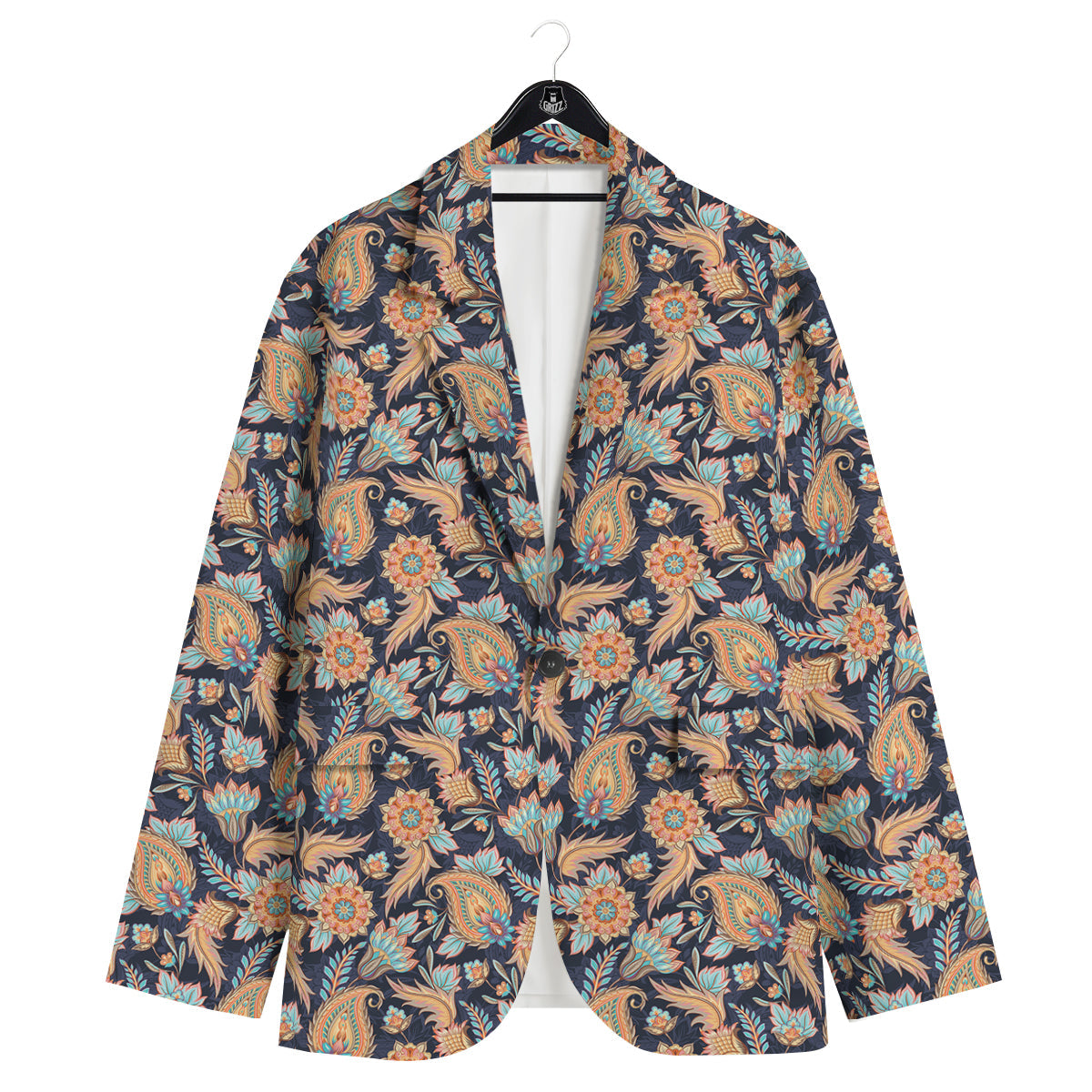 Traditional Oriental Paisley Print Pattern Men's Sport Coat-grizzshop