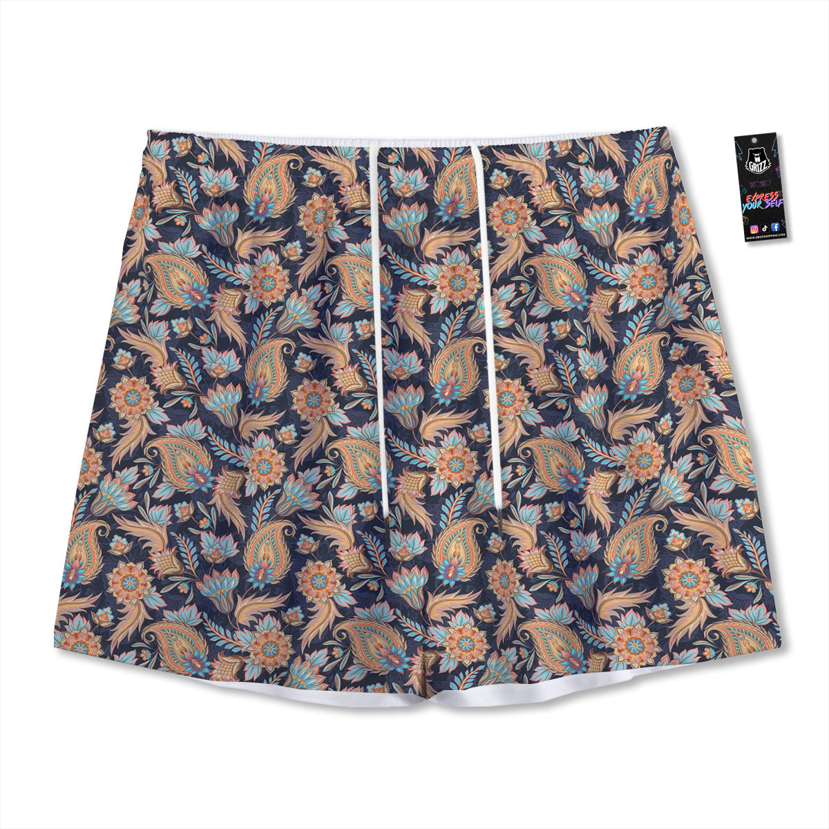 Texture Golf Ball Print Mesh Shorts