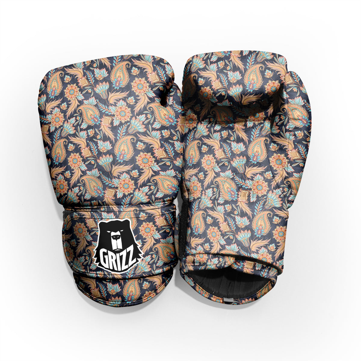 Traditional Oriental Paisley Print Pattern Pro Boxing Glove