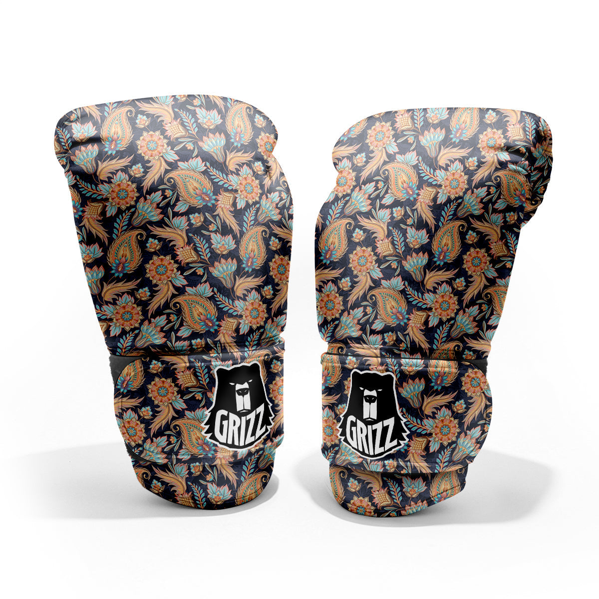 Traditional Oriental Paisley Print Pattern Pro Boxing Glove