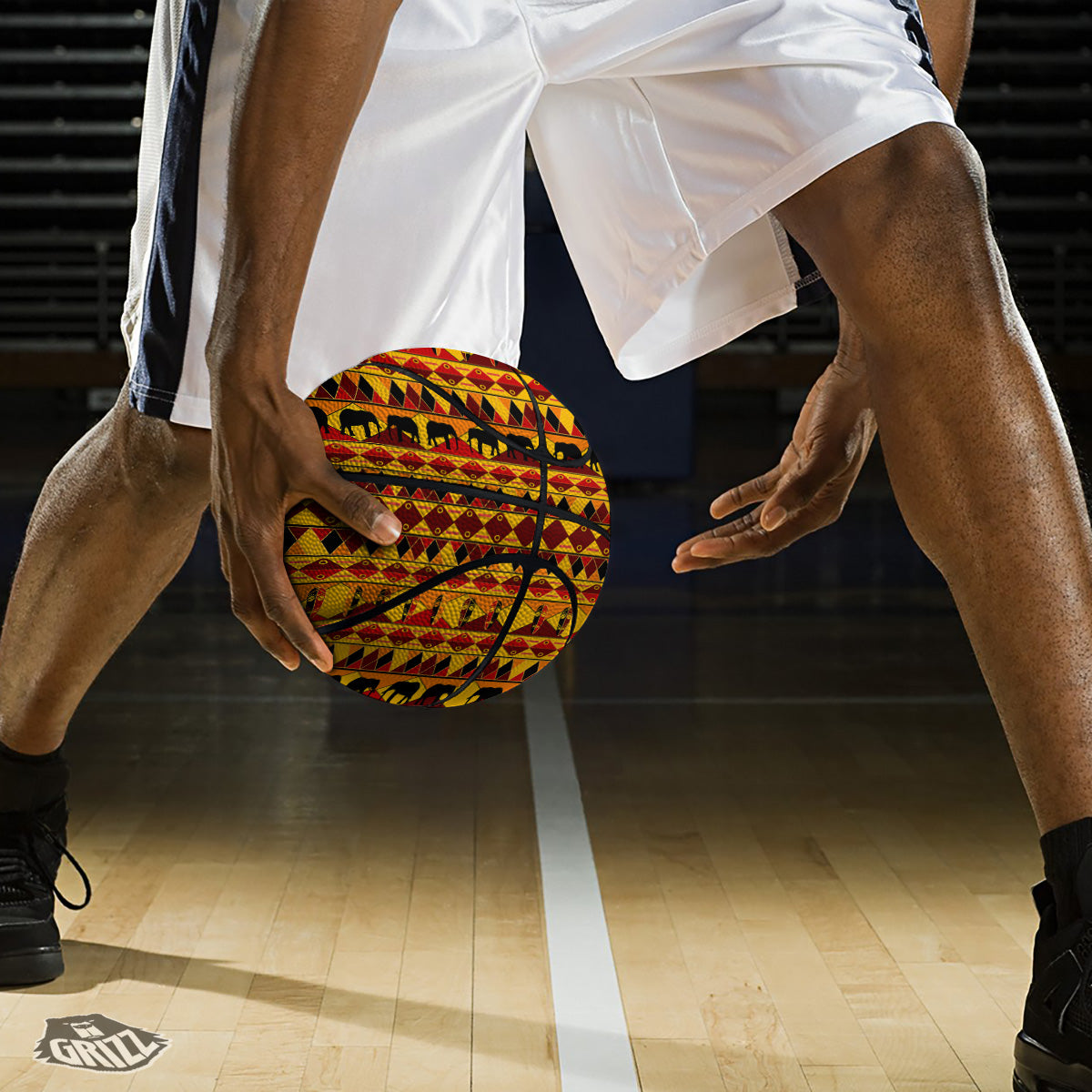 Traditional African Ethnic Print Pattern Basketball